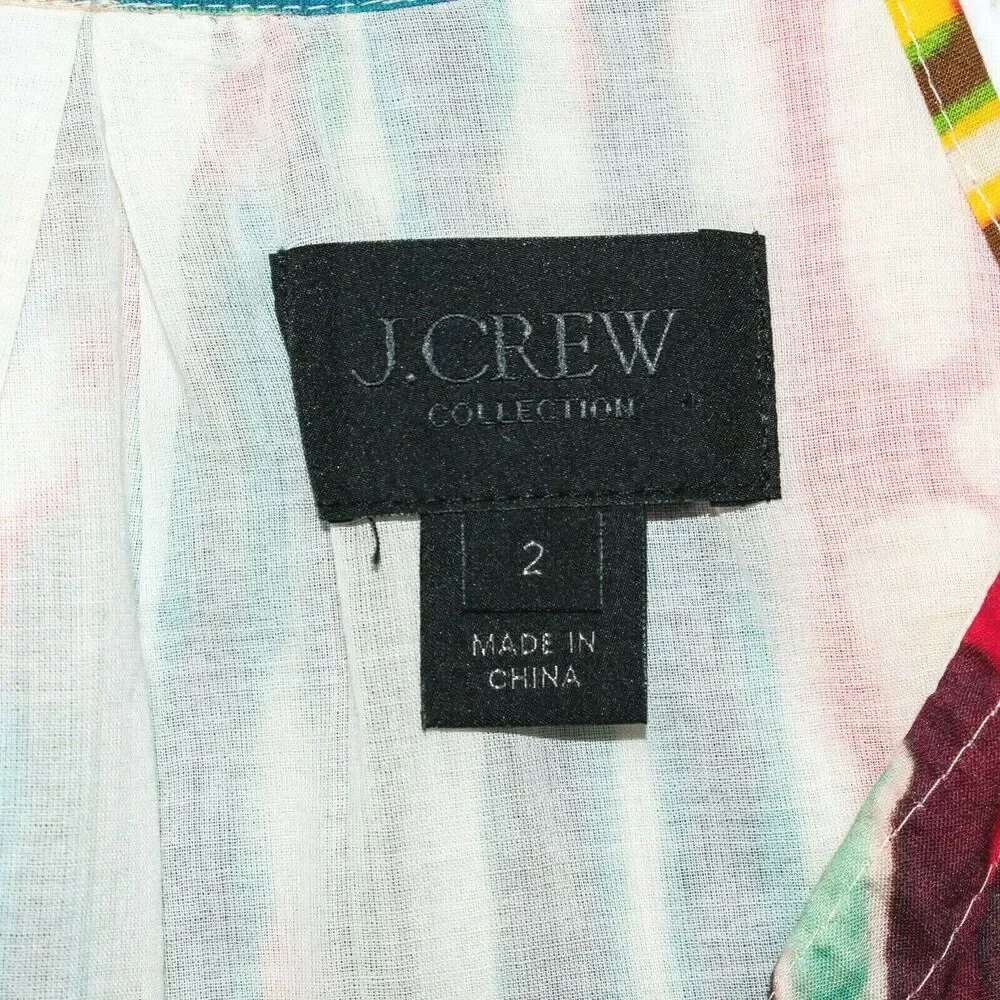 J.CREW Collection Geo Brushstroke Mini Dress Multi color Size 2 - Picture 3 of 8